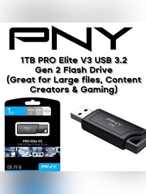 PNY - 1TB PRO Elite V3 USB 3.2 Gen 2 Flash Drive - NEW